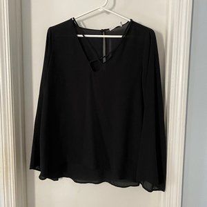 Long Sleeve Black Lush Blouse